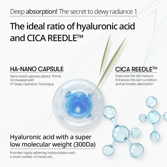 VT COSMETICS REEDLE SHOT HYDROP 100 HL 50 ML - Imagen 3