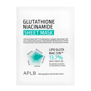 APLB GLUTATHIONE NIACINAMIDE SHEET MASK 1 PC/25ML