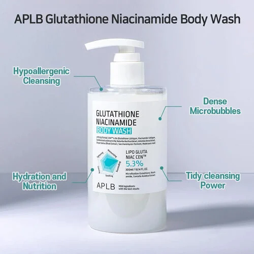APLB GLUTATHIONE NIACINAMIDE BODY WASH 300 ML - Imagen 4