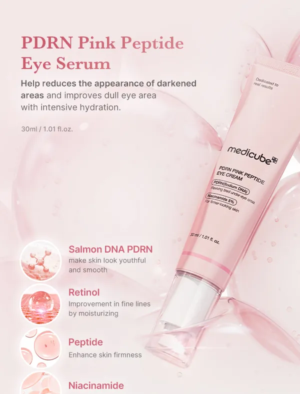 MEDICUBE PDRN PINK PEPTIDE EYE CREAM 30 ML - Imagen 3