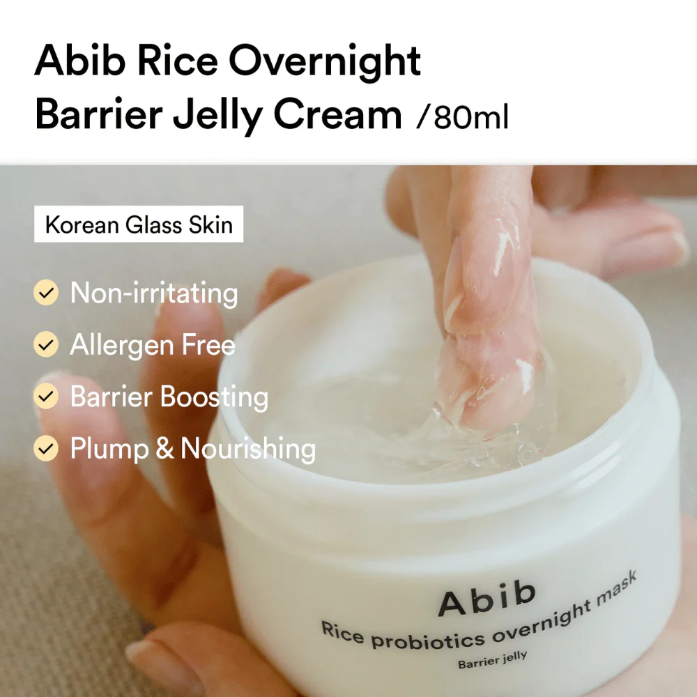 ABIB RICE PROBIOTICS OVERNIGHT MASK BARRIER JELLY 80 ML - Imagen 2