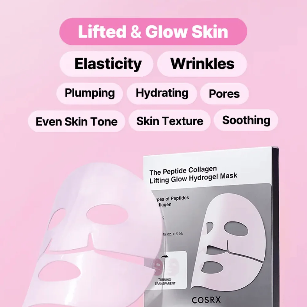 COSRX THE PEPTIDE COLLAGEN LIFTING GLOW HYDROGEL MASK 34 GR/1 PC - Imagen 3