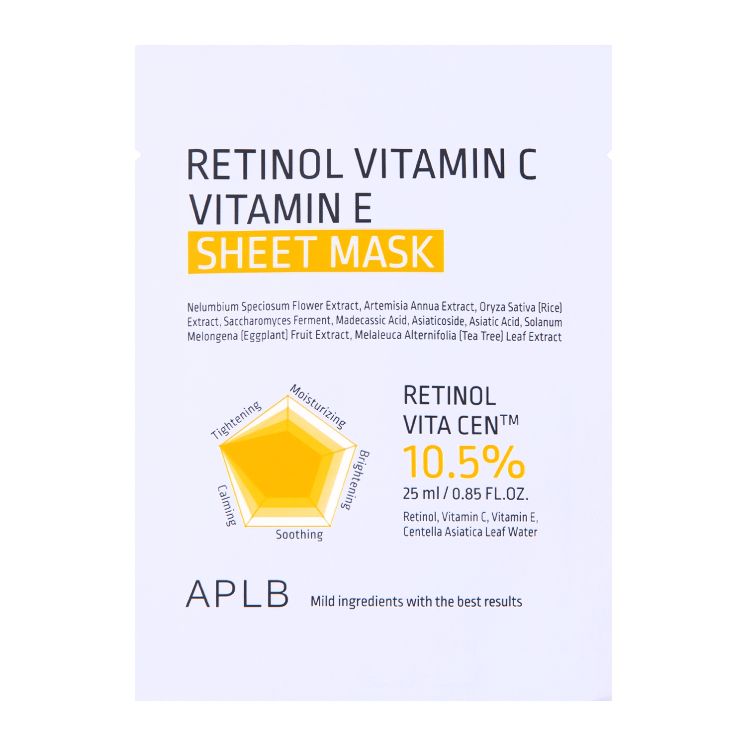 APLB RETINOL VITAMIN C VITAMIN E SHEET MASK 25 ML