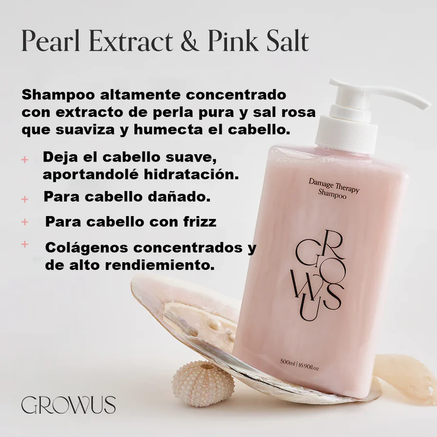 GROWUS DAMAGE THERAPY SHAMPOO EX 500 ML - Imagen 4