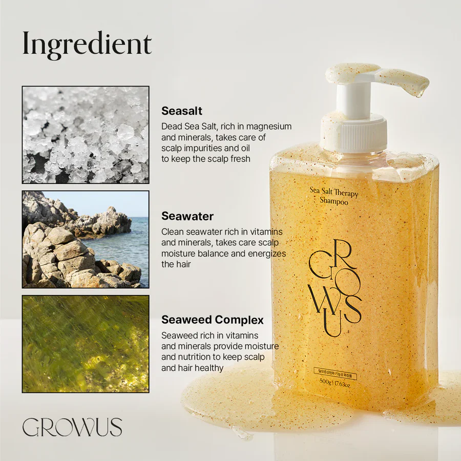 GROWUS SEA SALT THERAPY SHAMPOO 500 GR - Imagen 4