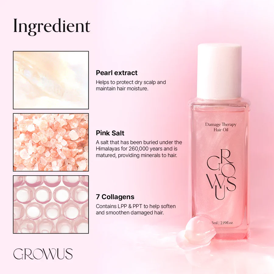 GROWUS DAMAGE THERAPY HAIR OIL 65 ML - Imagen 3