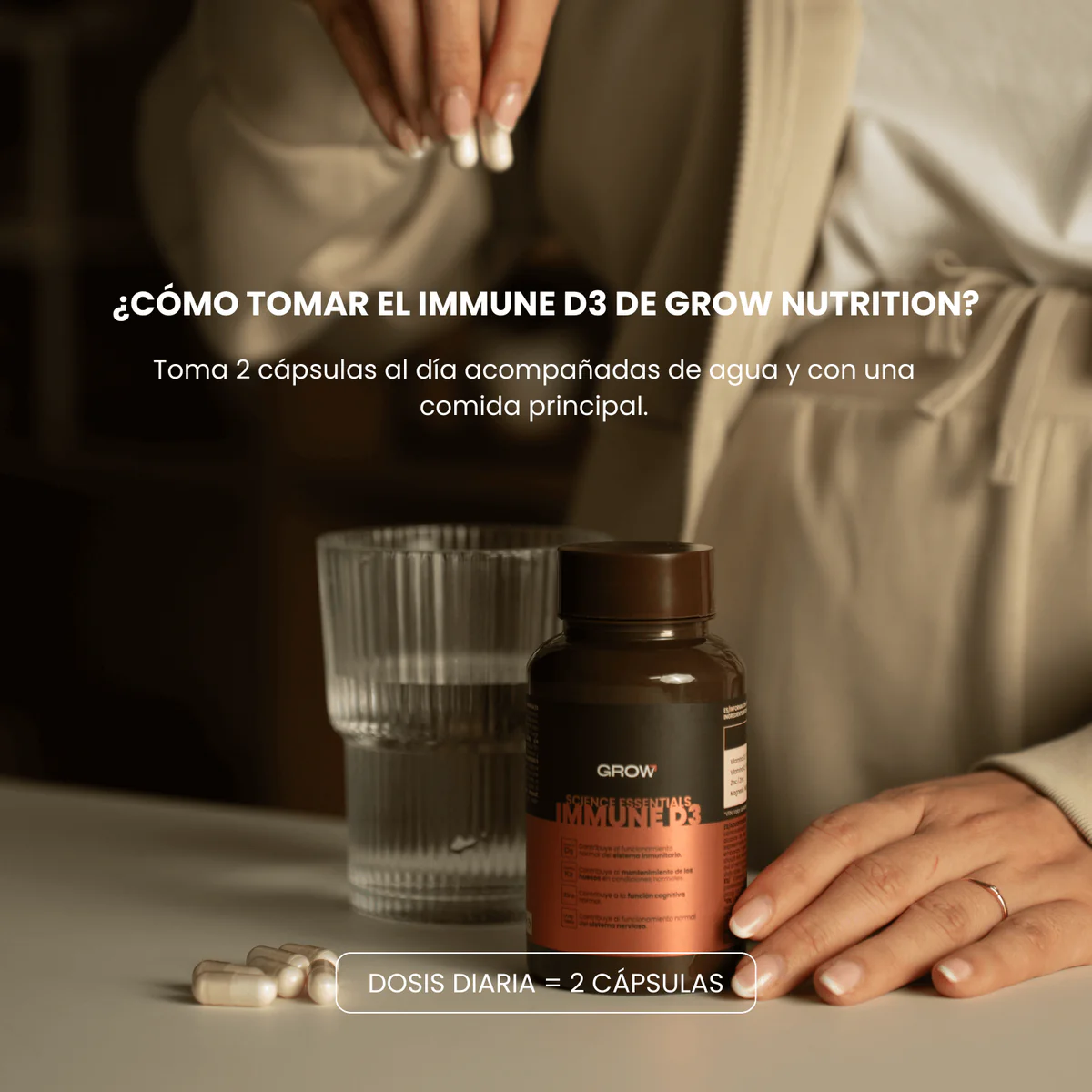 GROW NUTRITION INMUNE D3 60 CAPS - Imagen 5