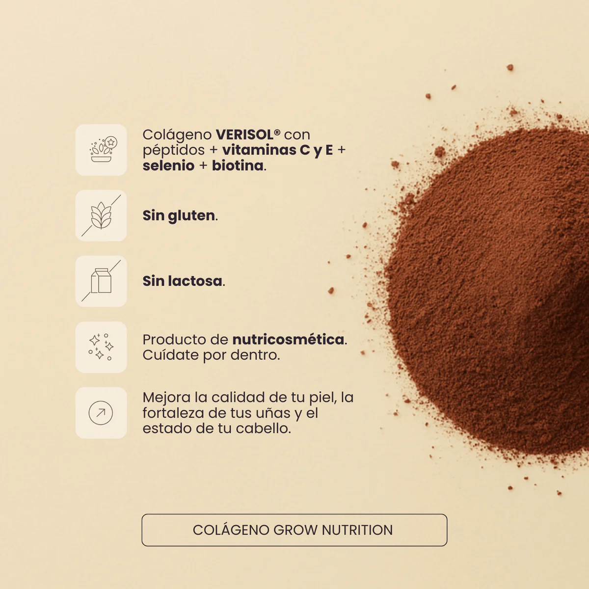GROW NUTRITION COLAGENO TROPICAL 300 GR - Imagen 4