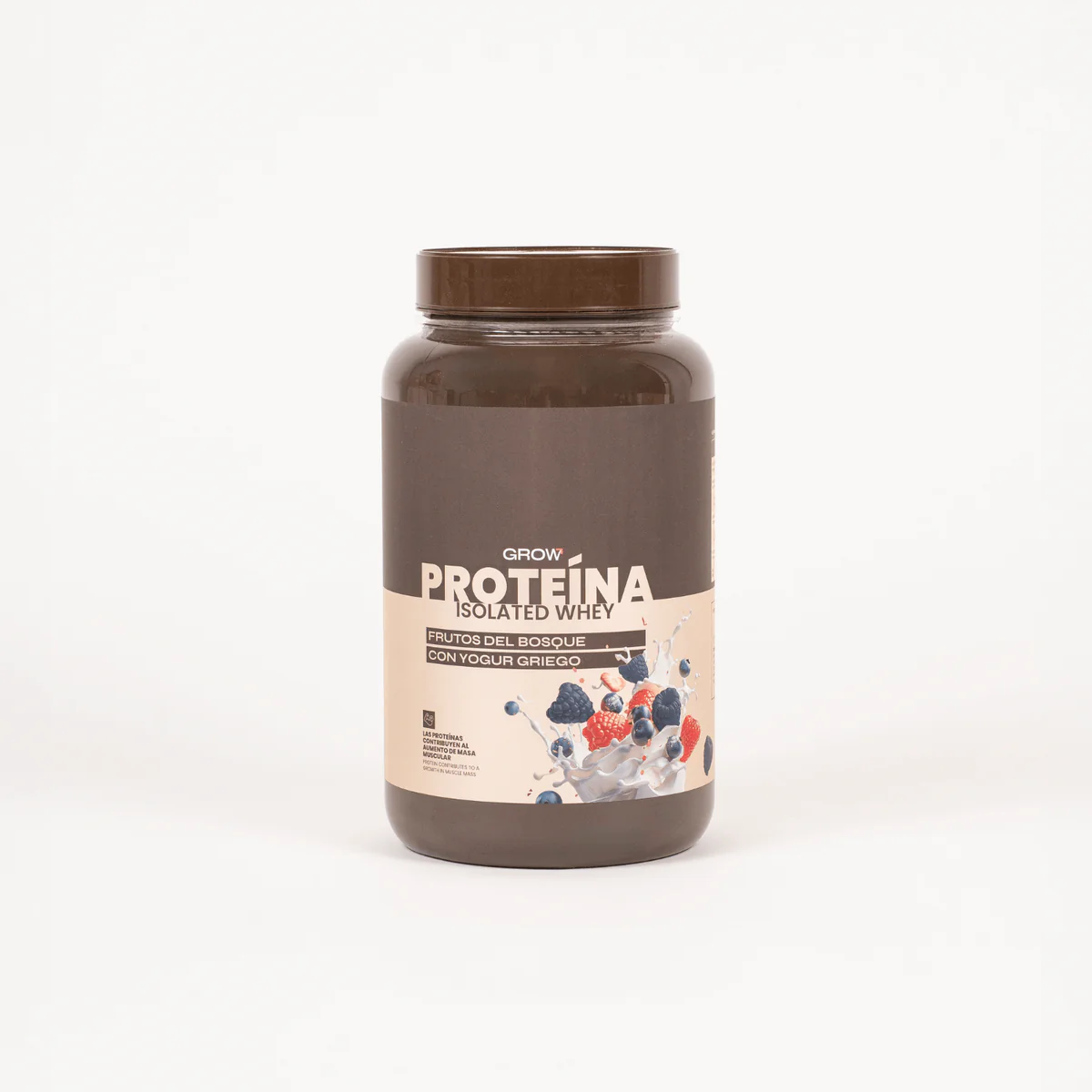 GROW NUTRITION PROTEINA ISOLATED WHEY FRUTOS DEL BOSQUE CON YOGUR GRIEGO 1 KG