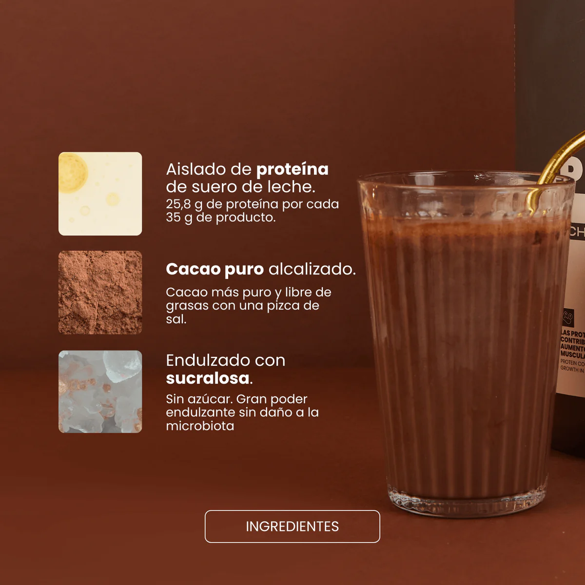 GROW NUTRITION PROTEINA ISOLATED WHEY CHOCOLATE SALADO 1 KG - Imagen 4