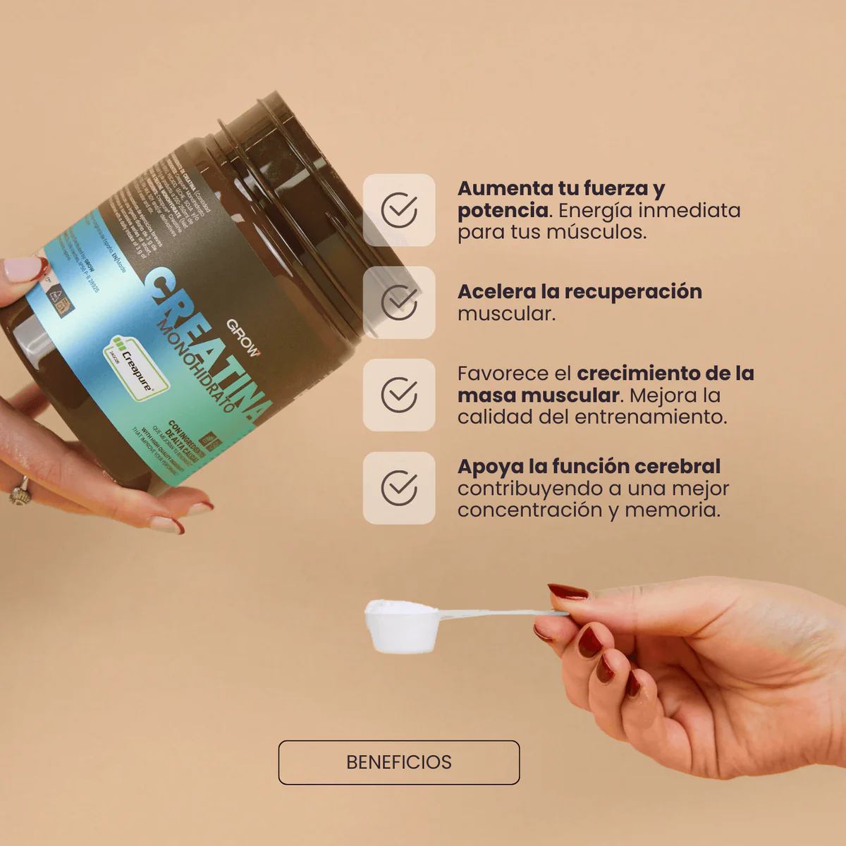 CREATINA MONOHIDRATO CREAPURE 250 GR - Imagen 6